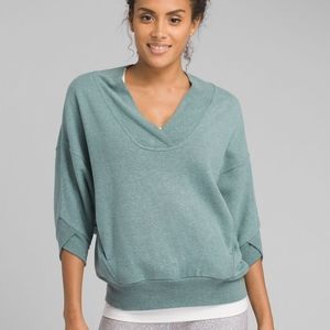 Prana Cozy Up Pullover Dusty Aloe Heather